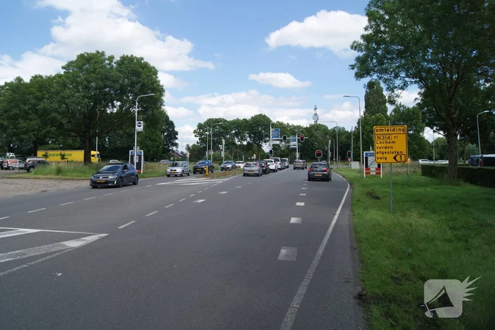Auto op zijn kop na ongeval