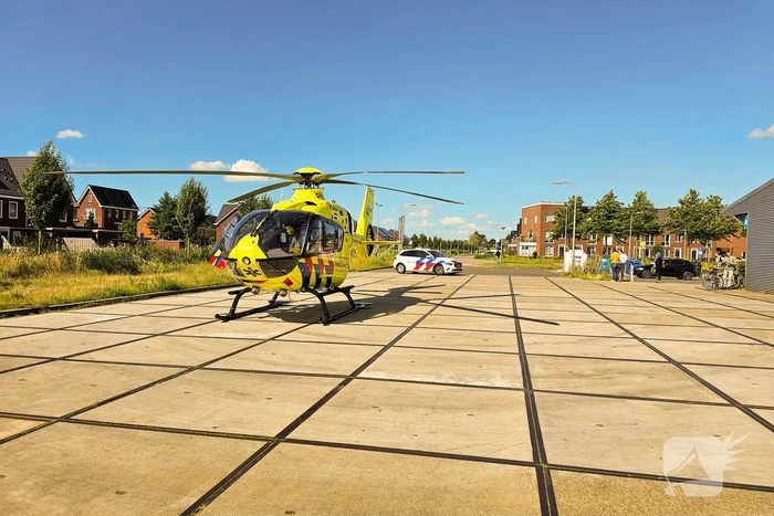 Traumahelikopter landt voor medisch incident