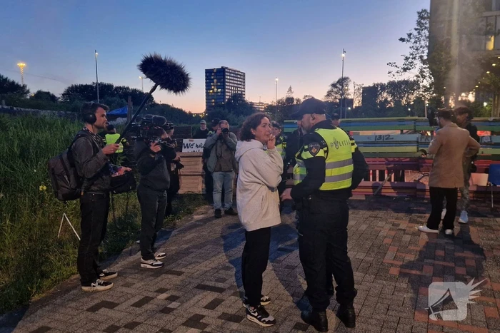 Activisten Science Park vertrekken