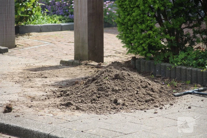 Hard sissend geluid bij werkzaamheden voortuin