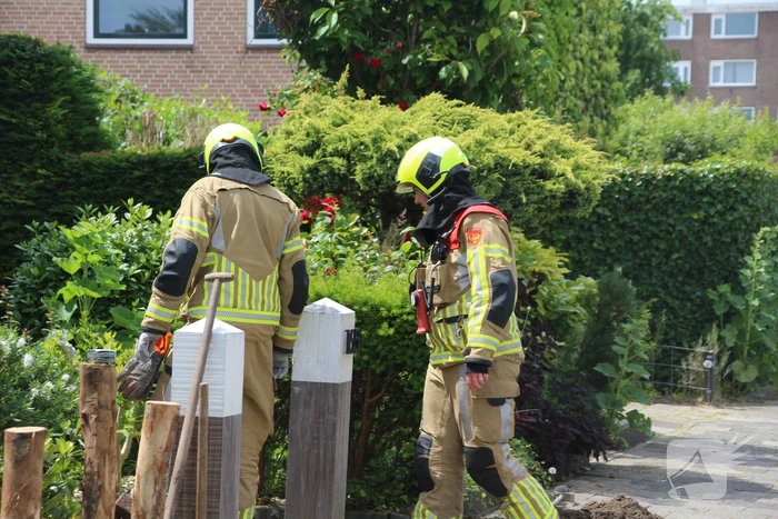 Hard sissend geluid bij werkzaamheden voortuin