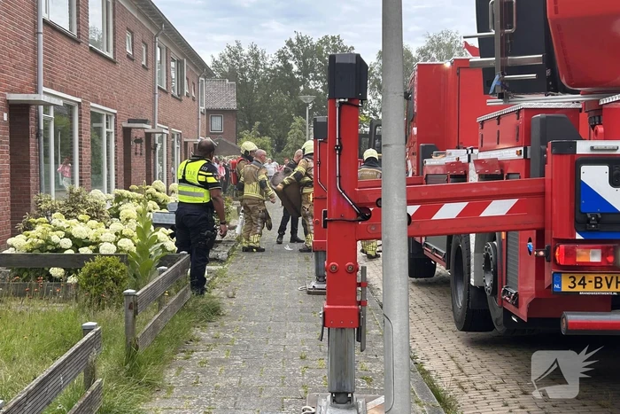Kat overleden bij brand in hoekwoning