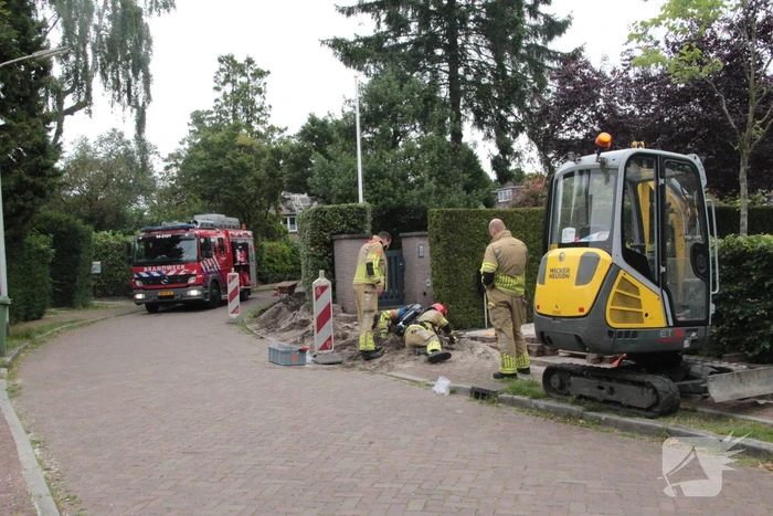 Gasleiding geraakt tijdens aanleg glasvezel