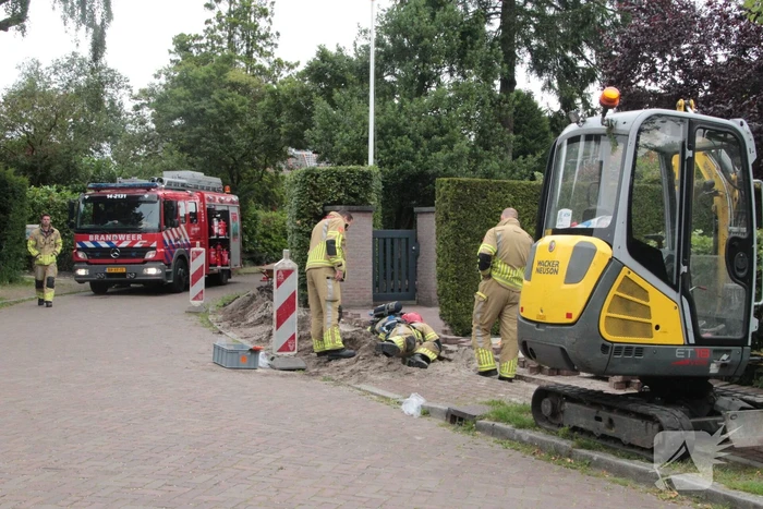 Gasleiding geraakt tijdens aanleg glasvezel