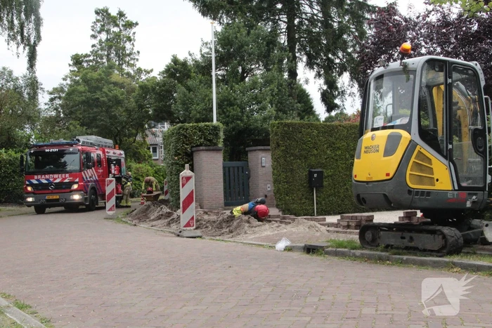 Gasleiding geraakt tijdens aanleg glasvezel