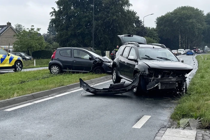 Flinke schade na voorrangsfout op kruising