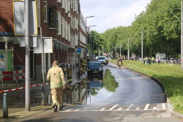 Tramverkeer gestremd vanwege leidingbreuk
