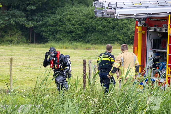 Duikactie na aantreffen bandensporen in riet