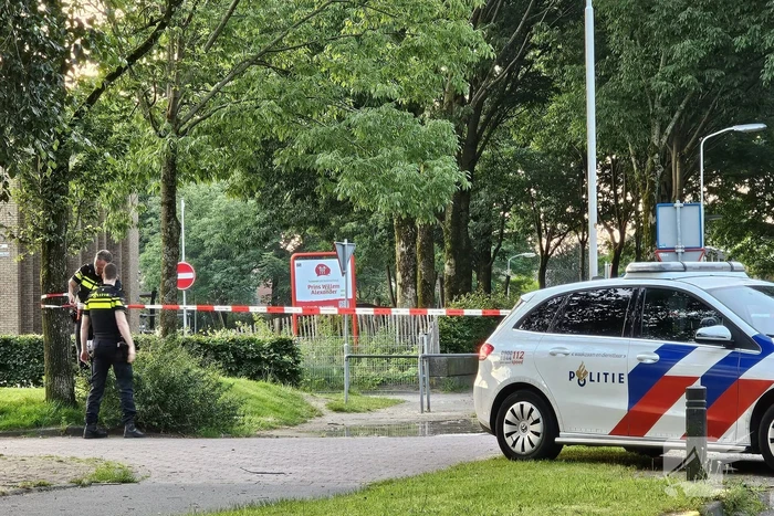 Straat afgesloten wegens grote waterlekkage