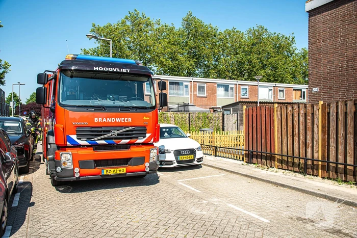 Vergeten gasflessen op het dak blazen af in verband met hitte
