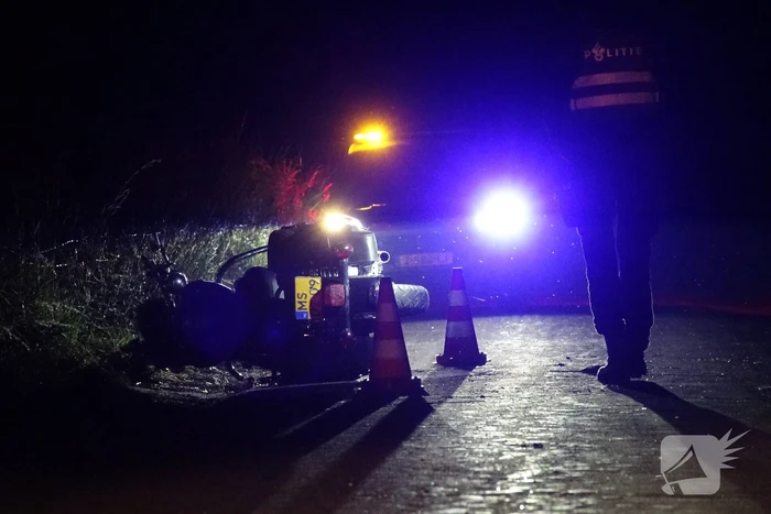 Motorrijder gewond naar het ziekenhuis