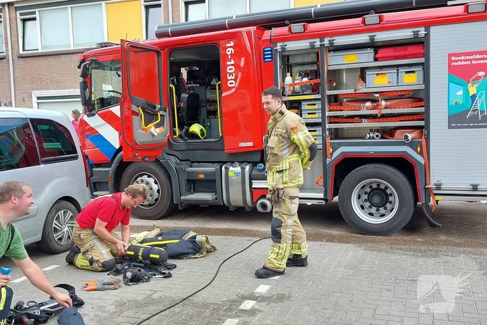 Brand in keuken van woning