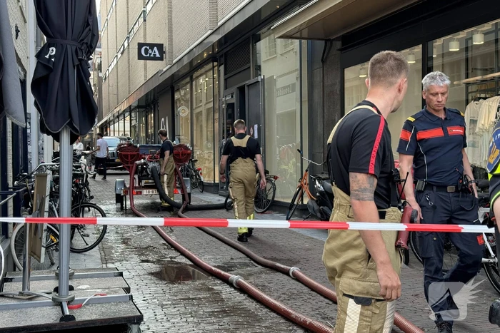 Flinke wateroverlast in winkelpand