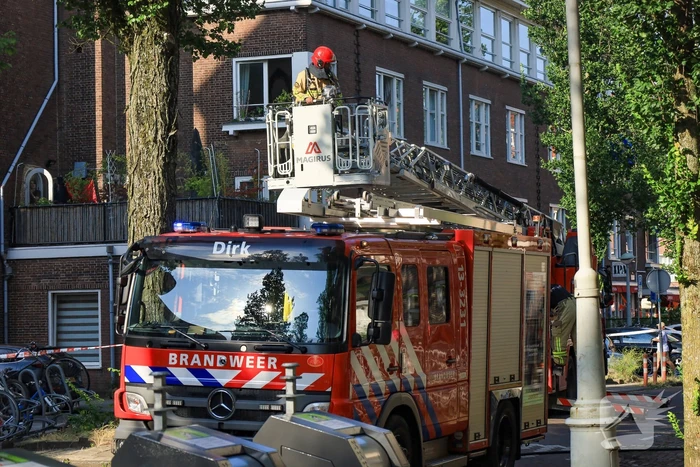 Brand op zolder van woning