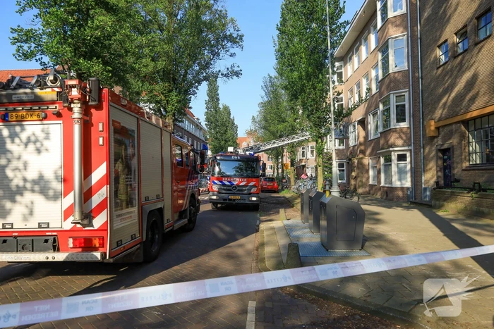 Brand op zolder van woning