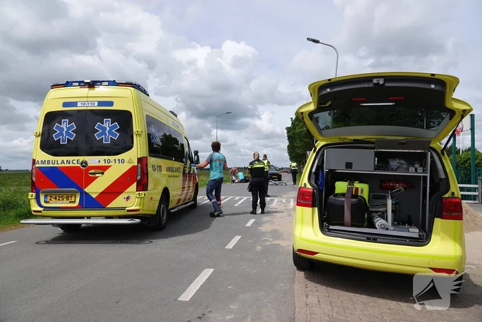Fietser en motorrijder gewond na ongeval