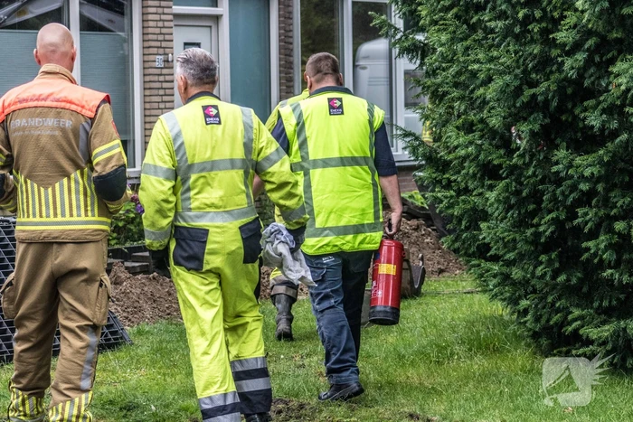 Gaslekkage ontstaan tijdens werkzaamheden