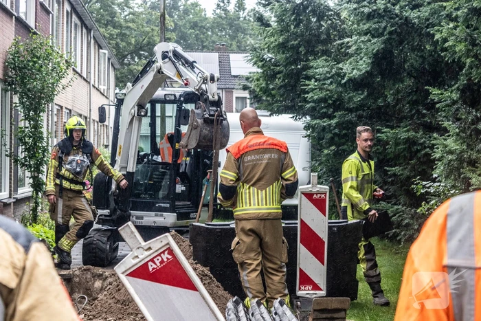 Gaslekkage ontstaan tijdens werkzaamheden