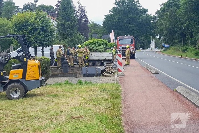 Gasleiding geraakt tijdens graaf werkzaamheden