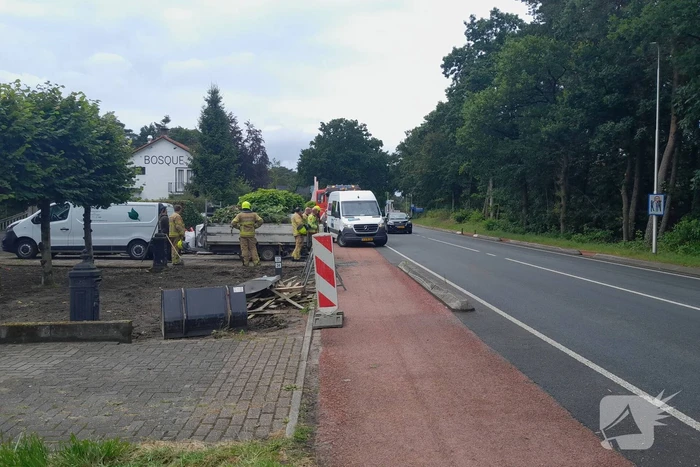 Gasleiding geraakt tijdens graaf werkzaamheden