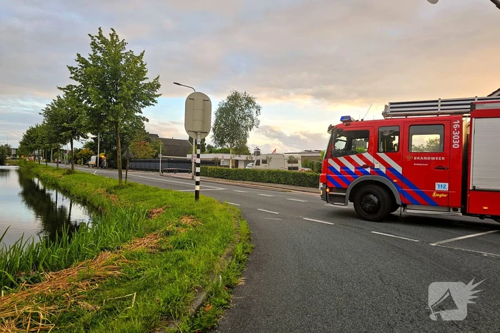 Weg afgesloten wegens gaslekkage