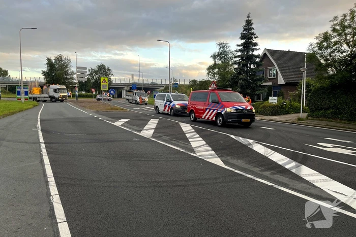Weg afgesloten wegens gaslekkage