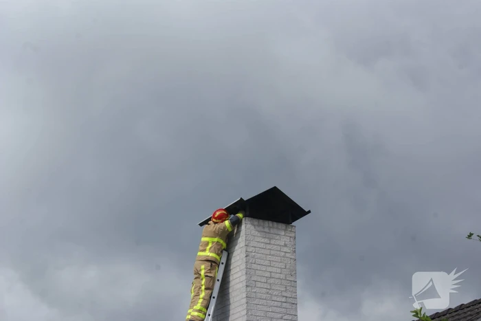 Brandweer ingezet voor vastzittende kraai