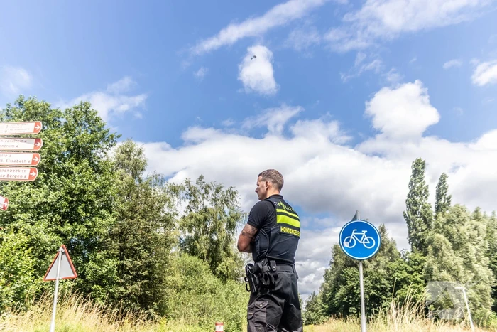 Politie helikopter ingezet bij zoektocht naar inbreker