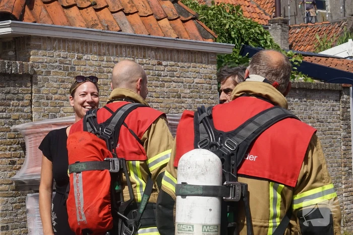 Losgeschoten gasslang zorgt voor steekvlam