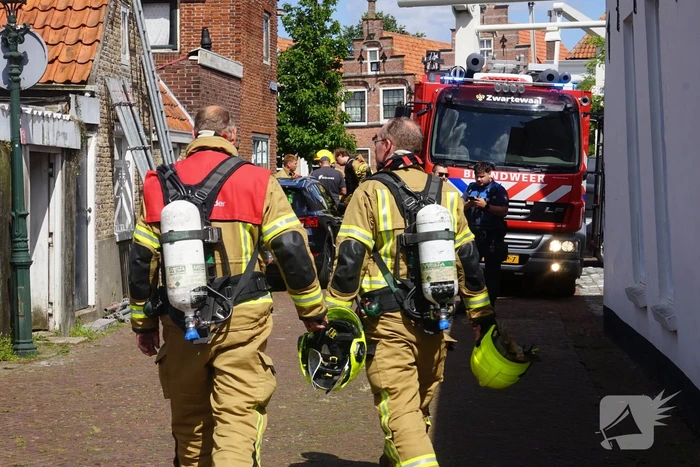 Losgeschoten gasslang zorgt voor steekvlam