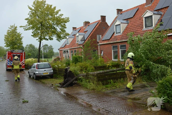 Boom dreigt om te vallen