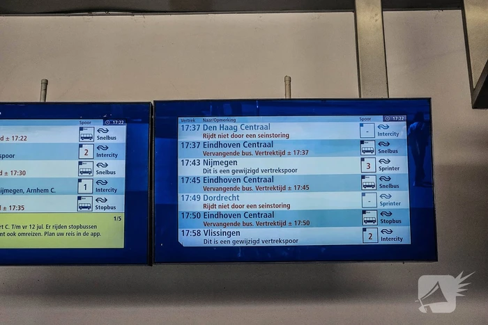 Grote trein vertraging vanwege sein storing