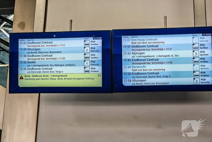 Grote trein vertraging vanwege sein storing