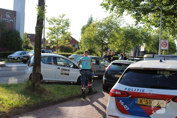 Auto's beschadigd na botsing
