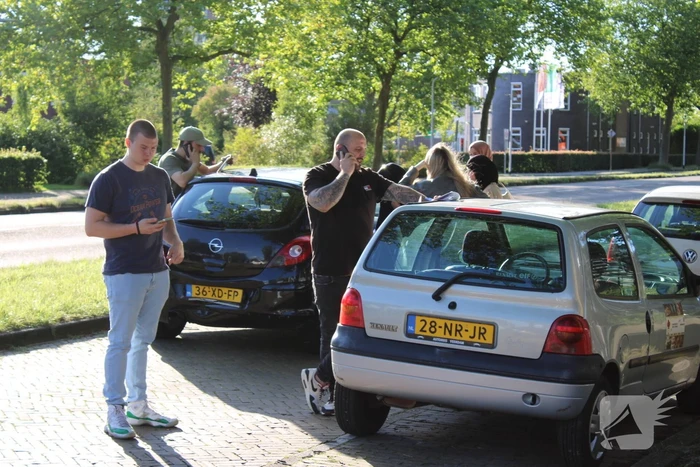 Auto's beschadigd na botsing