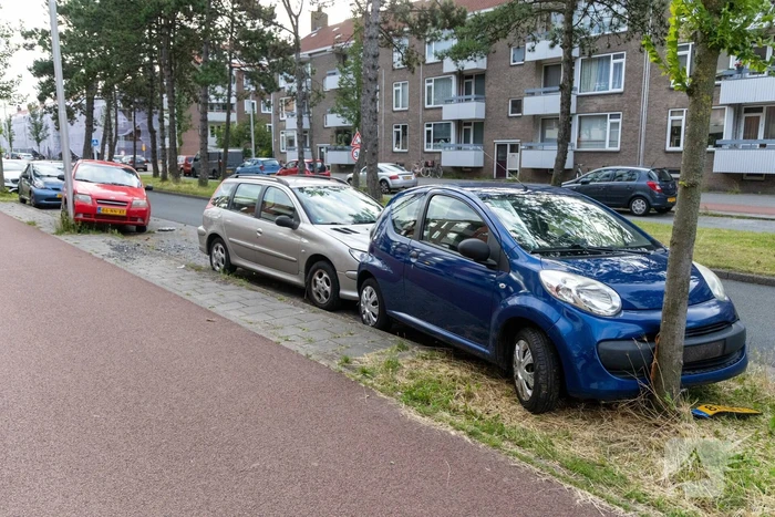 Automobilist ramt geparkeerde auto's en vlucht