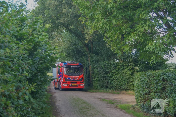 Veel rookontwikkeling bij stalbrand