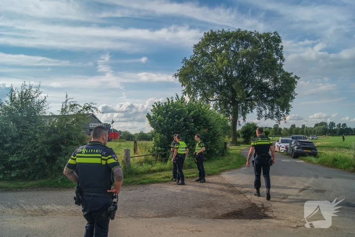 Veel rookontwikkeling bij stalbrand