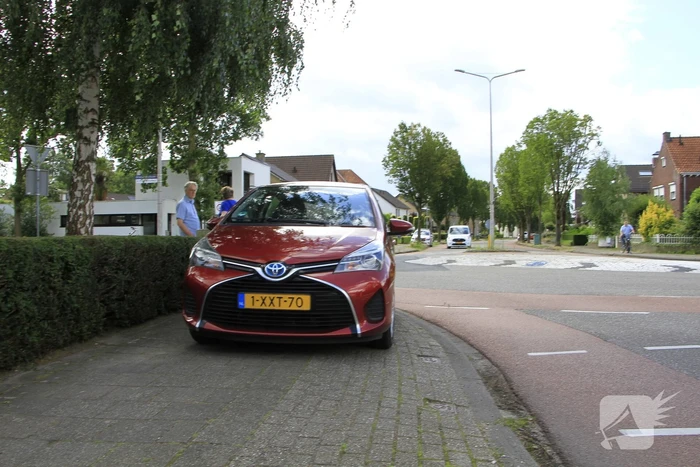 Fietser aangereden op rotonde