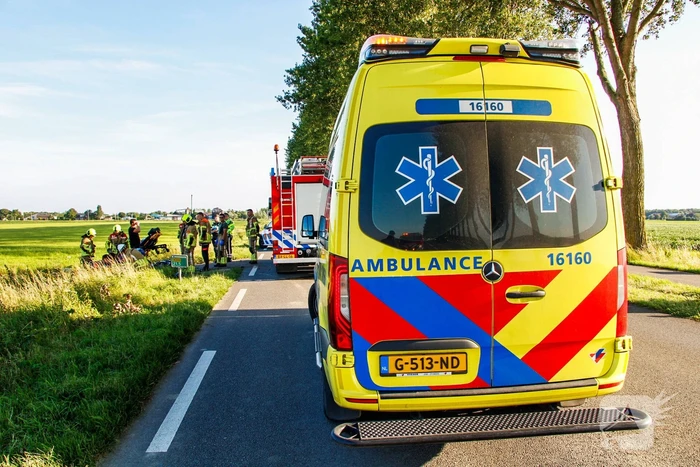 Motorrijder gewond na val
