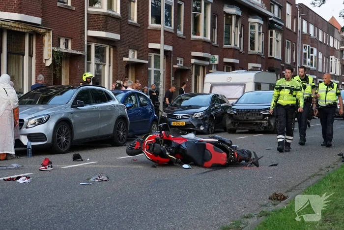 Grote schade na aanrijding met motorrijder