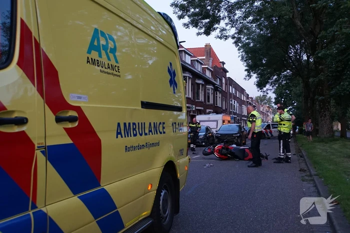 Grote schade na aanrijding met motorrijder