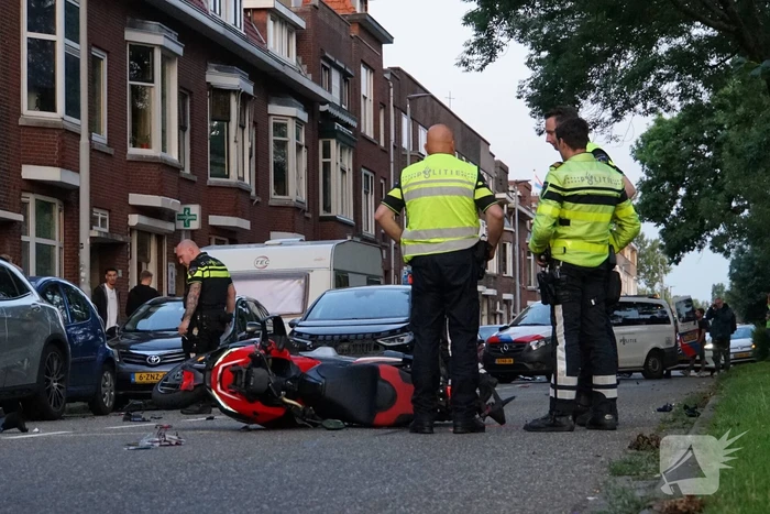 Grote schade na aanrijding met motorrijder
