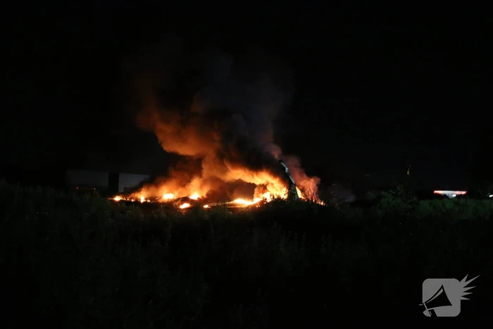 Schuur verwoest door uitslaande brand