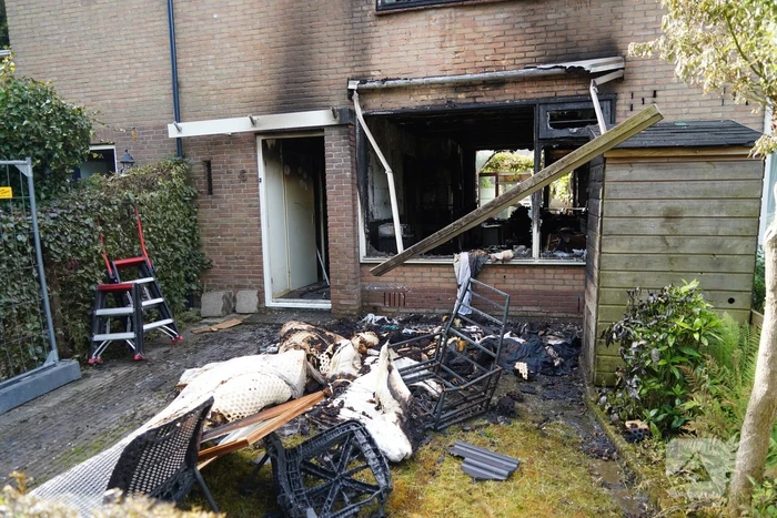 Aanhouding bij grote brand in woning