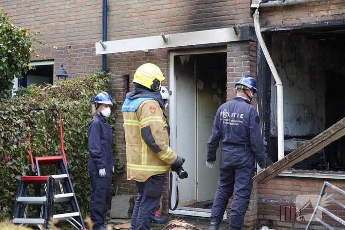 Aanhouding bij grote brand in woning