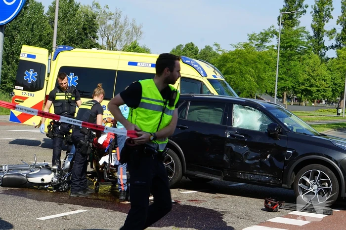 Motorrijder gewond na ongeval met auto