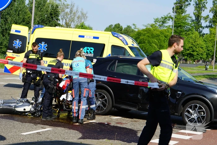 Motorrijder gewond na ongeval met auto