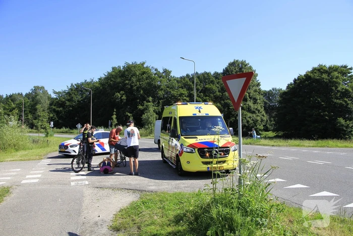 Fietsers botsen op elkaar