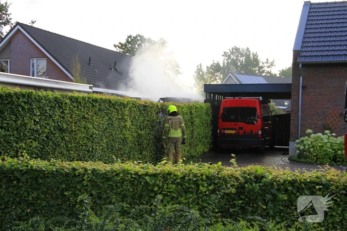 Veel rook bij brand in sauna